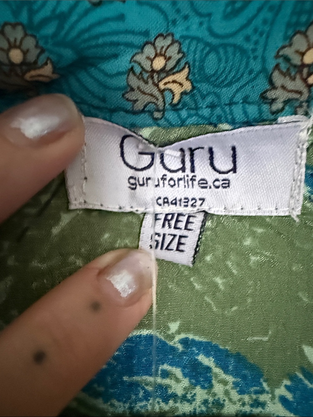 ✨GURU 100% silk Patchwork Kimono  - Teal, Turquoise & Red - Picture 3 of 9